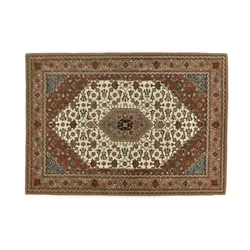 THEKO Teppich  Royal Bidjar , beige , Wolle , Maße (cm): B: 90 H: 1,4