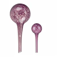 Relaxdays Bewässerungskugel 2er Set Ø 6 cm Glas lila