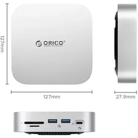 ORICO MiniLink 9-in-1 Dockingstation – Silber Grau/Silber