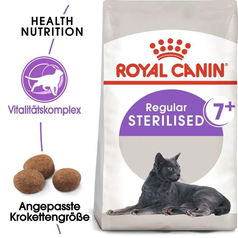 ROYAL CANIN STERILISED 7+ Trockenfutter für ältere kastrierte Katzen 1,5 kg