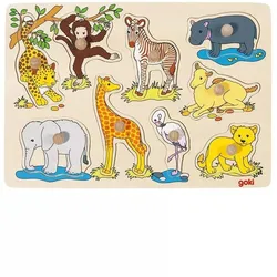 GOKI Steckpuzzle afrikanische Tierkinder