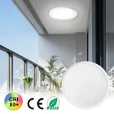 XMTECH LED Deckenleuchte Rund Panel Ø450*H33mm Deckenlampe Flach Feuchtraumleuchte Feuchtraumlampe IP44 Wasserfest für Badezimmer Wohnzimmer Schlafzimmer Büro