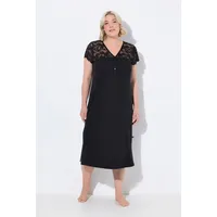Ulla Popken Nachthemd in schwarz | 46-48