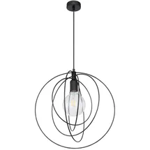 GLOBO Sarini 1-flg. 42 cm rund schwarz Metall