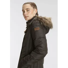 ICEPEAK Steppmantel "PAIVA", Damen, Gr. 46, braun (schwarz braun), Obermaterial: 100% Polyester. Futter: 100% Polyester. Wattierung: 100% Polyester, Mäntel Steppmantel, Wasserabweisend, Windabweisend & Atmungsaktiv