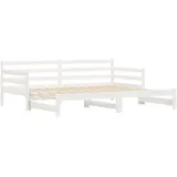vidaXL 836148 Sofa Sofabett Weiß