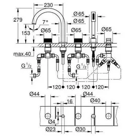 Grohe Atrio Priv. Coll. hard graphite gebürstet