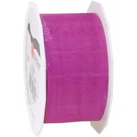 Präsent C.E. Pattberg Sheer Organzaband Purpur, 25 m Geschenkband zum Einpacken von Geschenken, 40 mm Breite, Zubehör zum Dekorieren & Basteln, Dekoband