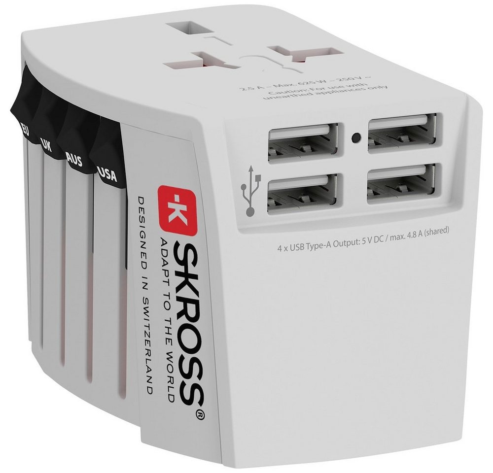Produktbild SKROSS Skross 1302961 Reiseadapter MUV USB (4xA) Reiseadapter