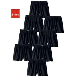 Weiter Boxer LE JOGGER, Herren, Gr. 10, schwarz, Jersey, Obermaterial: 100% Baumwolle, unifarben, bequem, Unterhosen, aus angenehm weicher Baumwoll-Qualität