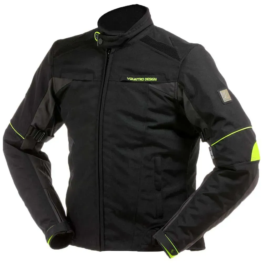 Vquattro Lorenzo Jacke - Black Anthracite / Yellow - S