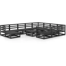 vidaXL 12-tlg. Garten-Lounge-Set Massivholz Kiefer