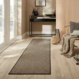 Teppich FLAIR RUGS "Jute Diamond" Teppiche Gr. B: 60cm, 4mm, L: 600cm, schwarz Jute Teppich