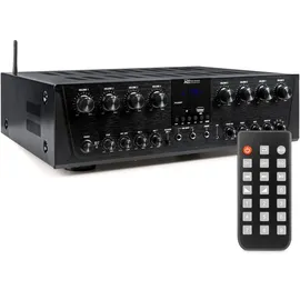 Power Dynamics PV280BT Verstärker mit Bluetooth - 8 Kanal Bluetooth-Receiver mit 800 Watt Leistung, MP3-Player, FM Radio - für Karaoke geeignet, inklusiv Fernbedienung - Schwarz