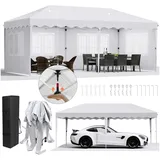 TLGREEN Faltpavillon 3x6 Pop up Pavillon Winterfest,Wasserdicht Stabil,Gartenpavillon, mit 4 Seitenteilen