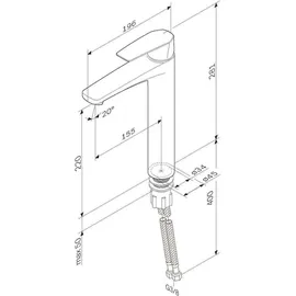 AM PM Waschtischarmatur Hoch, Wasserhahn Bad Waschbecken Armatur Einhebelmischer Badarmatur, Mischbatterie für Badezimmer, Aufsatzwaschbecken