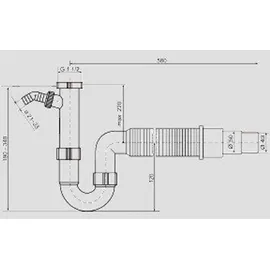 Sanit Rohrgeruchverschluss G1 1/2x40/50 Siphon