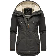 Marikoo Damen warme Winterjacke mit Kapuze Bikoo grau, Gr. S - S