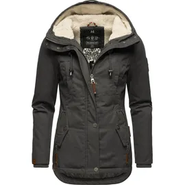 Marikoo Damen warme Winterjacke mit Kapuze Bikoo grau, Gr. S - S