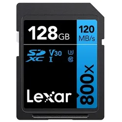 Lexar SDXC Blue Series UHS-I 800x 128GB V30