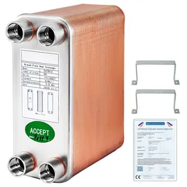 Vevor Plattenwärmetauscher Edelstahl B12-60