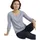 Tom Tailor Damen Henley Longsleeve mit Streifen aus Bio-Baumwolle, 26053 - Offwhite Navy Small Stripe, S