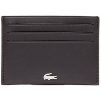 Lacoste Herren Kreditkartenhülle, echtes Leder - Credit Card Holder, 7,5x11x1cm (HxLxB) Braun