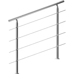 Treppengeländer Edelstahl 120cm 4 Streben