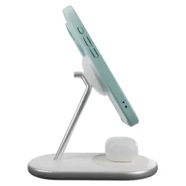 PURO 2in1 Mag Station Kabellose Ladestation für Handy und Kopfhörer - Weiß