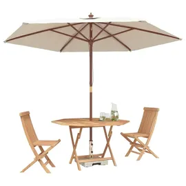 vidaXL Garten Bistro Set 3-tlg. Braun