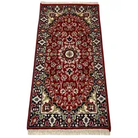 WAWA TEPPICH Rot Teppich Wolle Handgeknüpft 100% Schurwolle 70X140 cm