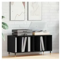 vidaXL Schallplattenschrank 100 x 38 x 48 cm Schwarz Holzwerkstoff