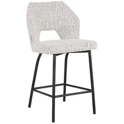 Barstuhl Bloom, Boucle Hellgrau