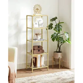 VASAGLE Bücherregal 40 x 30 x 124,5 cm Gold