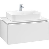 Villeroy & Boch Legato Waschtischunterschrank B753L0MS 80x38x50cm, mit LED-Beleuchtung, White Matt