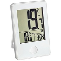 TFA Dostmann digitales Funk-Thermometer Pop 30.3051.02, weiß mit Batterien