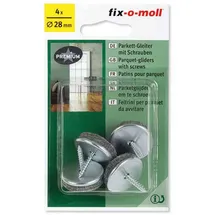 fix-o-moll Filzgleiter Parkettgleiter mit Schraube 28 mm 4 Stück Beige