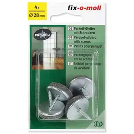 fix-o-moll Filzgleiter Parkettgleiter mit Schraube 28 mm 4 Stück Beige