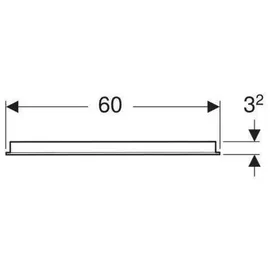 Geberit Option Basic Square Lichtspiegel, Beleuchtung oben, 502805001,
