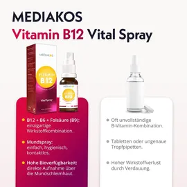Vitamin B12+B6+Folsäure Mediakos Vital Spray