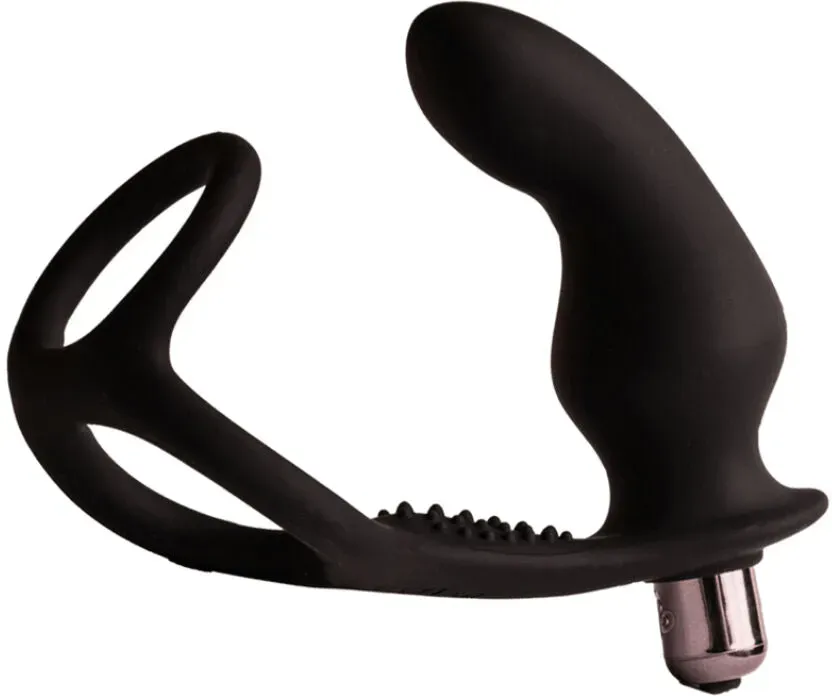 ROCKS-OFF - RO-ZEN RRO ANAL PLUG MIT VIBRIERENDEM PENISRING SCHWARZ