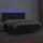 vidaXL Boxspringbett mit Matratze & LED Schwarz 160x200 cm Kunstleder