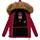 Navahoo Damen warme Winter Steppjacke mit abnehmbarem Kunstfell Zoja Blood Red Gr. S - S