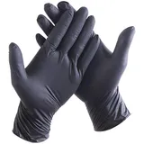 NITRAS Medical 8320 BLACK WAVE Nitril-Einmalhandschuhe, Schwarz, Gr. M, 100 Stk. (M)