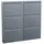 VCM ebuy24 Pisa Schuhschrank mit 6 Klappen/Türen in Metall Grau
