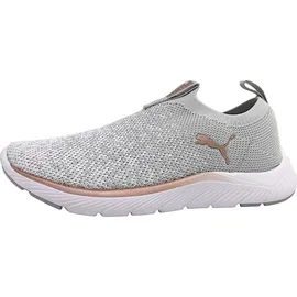 Puma Softride Remi Slip-on Knit Wn's Road Running Shoe, Ash Gray Puma White Rose Gold, 41