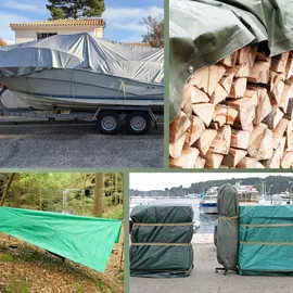 Zill Holzabdeckplane 10 x 12 m Grün