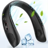 Nackenventilator, 360° Kühlender Nackenventilator, 3-Gang-LCD-Digitalanzeige, Tragbarer Leiser Ventilator,Wiederaufladbarer, Blattloser Nackenventilator für Damen und Herren, Reisen, Outdoor Sport.