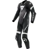 Dainese Laguna Seca 6 1-Teiler Motorrad Lederkombi schwarz-weiss, Größe 50