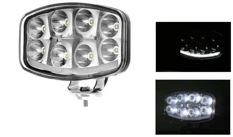 Neuer leistungsstarker 64W LED-Scheinwerfer/Halogenlampe mit drei Funktionen, Neon‐Effekt, 12V–24V, weißes Licht, 6500 lm